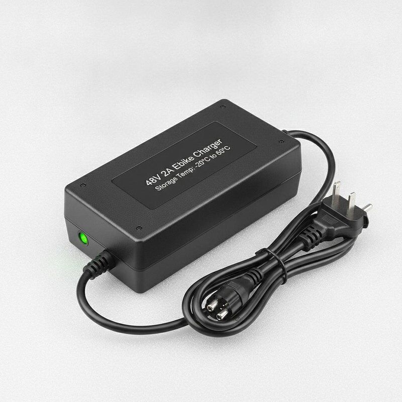 48V 2A Ebike Battery Charger with 1.2 Meters Cablelength and Storage Temperature -20°C to 60°C