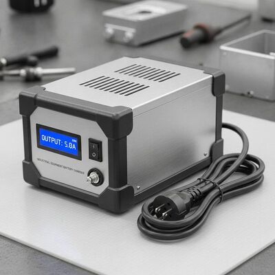 産業用機器用 1.5 メートルのケーブル長さと 5A の出力電流の鋼とプラスチック標準バッテリー充電器